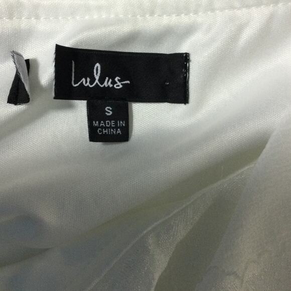 LULU'S SZ S Pretty Perfect White Burnout Floral Off-the-Shoulder Midi Dress B43 - Picture 7 of 8